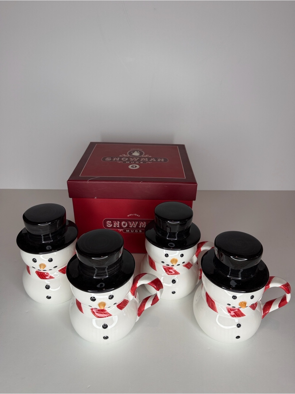 Williams Sonoma Snowman mugs